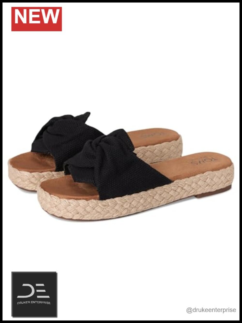 TOMS Women's Abby Slide Sandals - Cotton Upper, Platform Slide